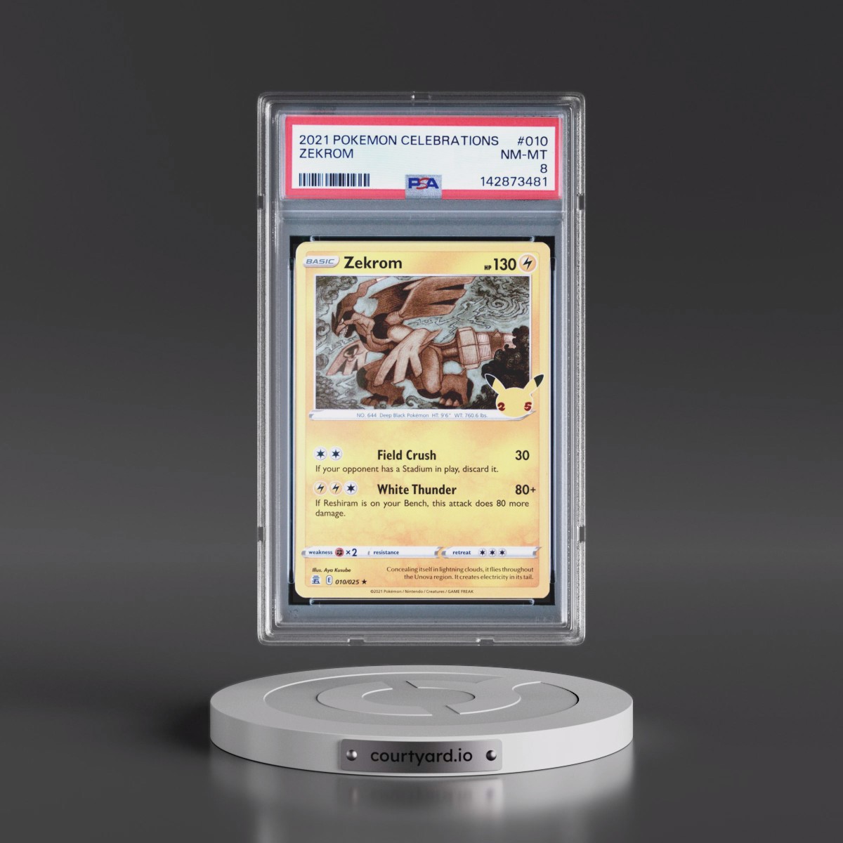 2021 Pokémon Celebrations #010 Zekrom (PSA 8 NM-MT)