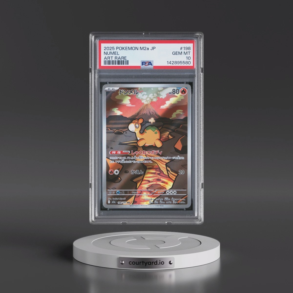 2025 Pokémon M2a-Mega Dream EX #198 Numel - Art Rare (PSA 10 GEM MINT)