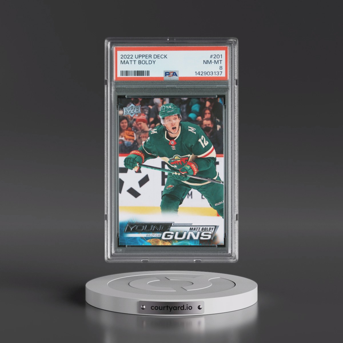2022 Upper Deck Matt Boldy #201 PSA 8