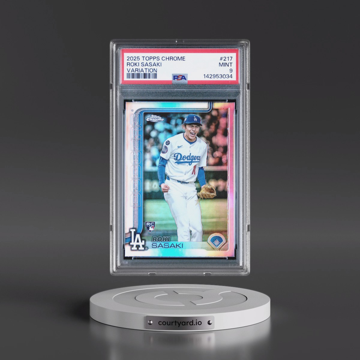 2025 Topps Chrome #217 Roki Sasaki - Variation (PSA 9 MINT)