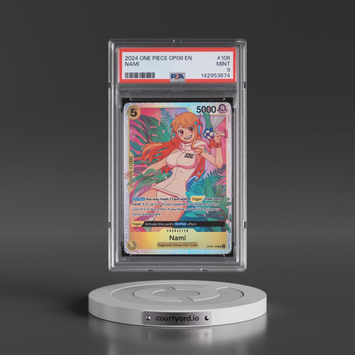 2024 One Piece OP08-Two Legends #106 Nami (PSA 9 MINT)