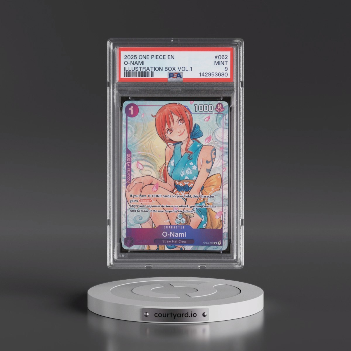 2025 One Piece Promos #062 O-Nami - Illustration Box Vol.1 (PSA 9 MINT)