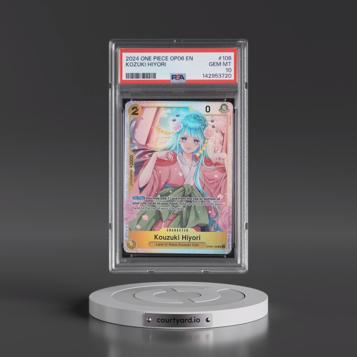 2024 One Piece OP06-Wings of the Captain #106 Kozuki Hiyori (PSA 10 GEM MINT)
