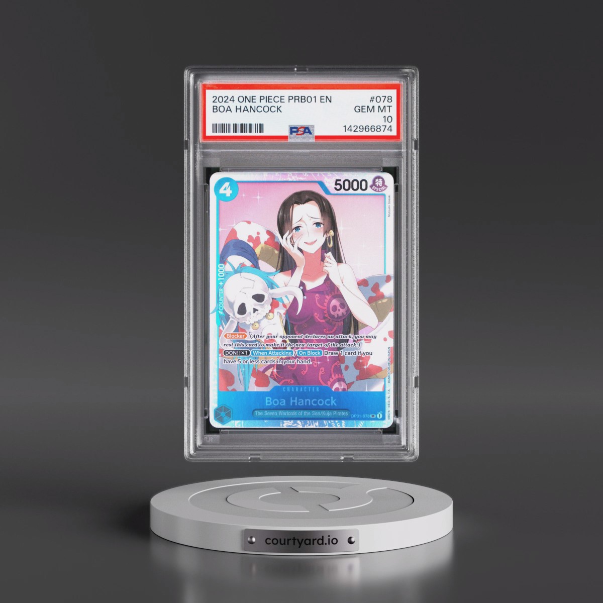 2024 One Piece PRB01-Premium Booster -One Piece Card the Best #078 Boa Hancock (PSA 10 GEM MINT)