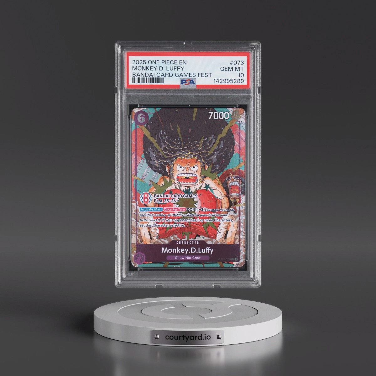 2025 One Piece Promos Monkey D. Luffy - Bandai Card Games Fest #073 PSA 10