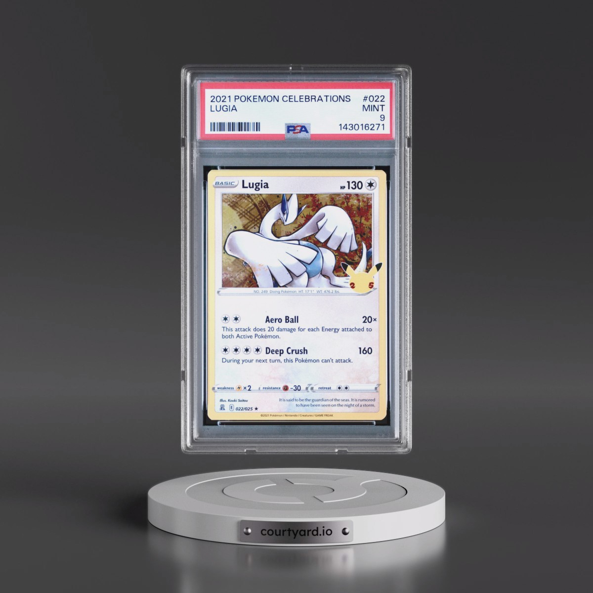 2021 Pokémon Celebrations #022 Lugia (PSA 9 MINT)