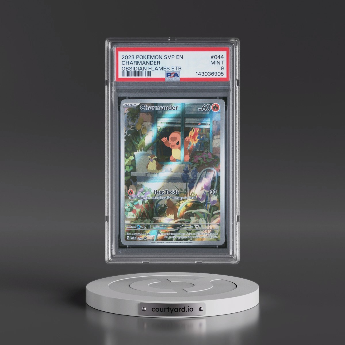 2023 Pokémon Svp EN-SV Black Star Promo #044 Charmander - Obsidian Flames Elite Trainer Box (PSA 9 MINT)