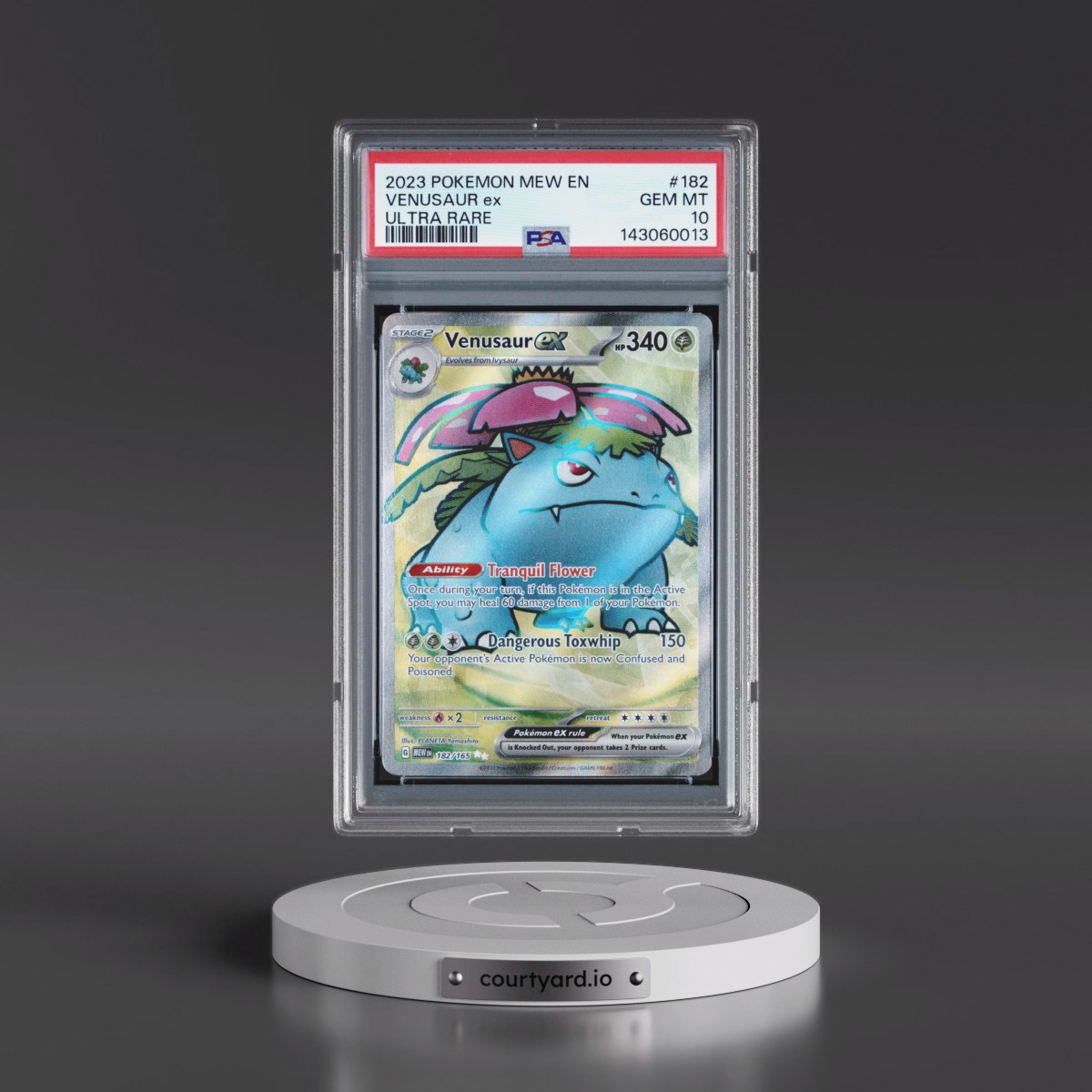 2023 Pokémon Mew EN-151 #182 Venusaur EX - Holo Ultra Rare (PSA 10 GEM MINT)
