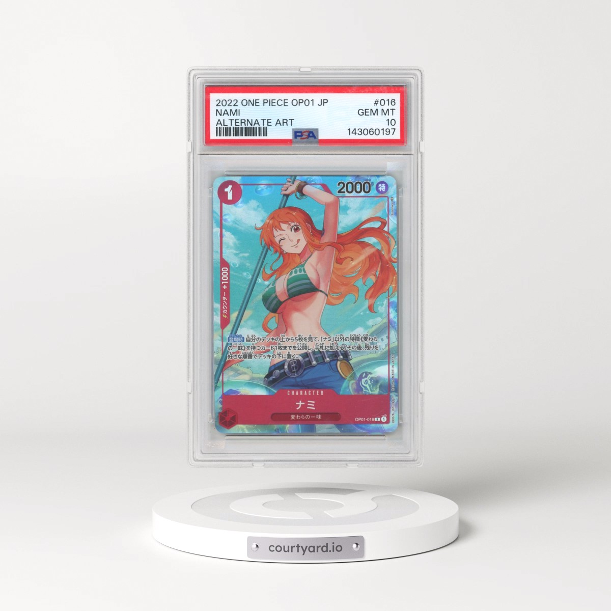 2022 One Piece Japanese OP01-Romance Dawn #016 Nami - Alternate Art (PSA 10 GEM MINT)