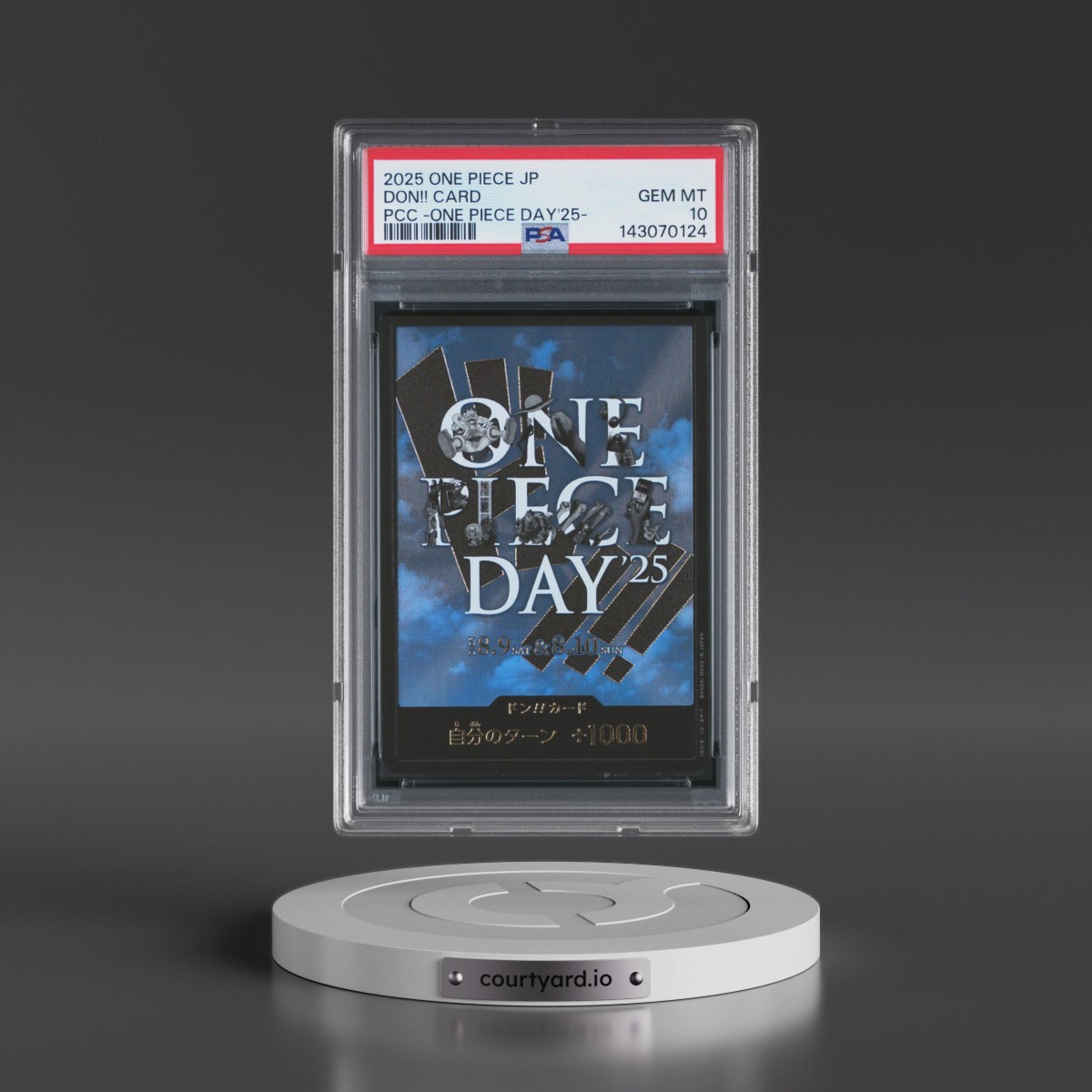 2025 One Piece Japanese Premium Card Collection -One Piece Day'25 Don!! Card PSA 10