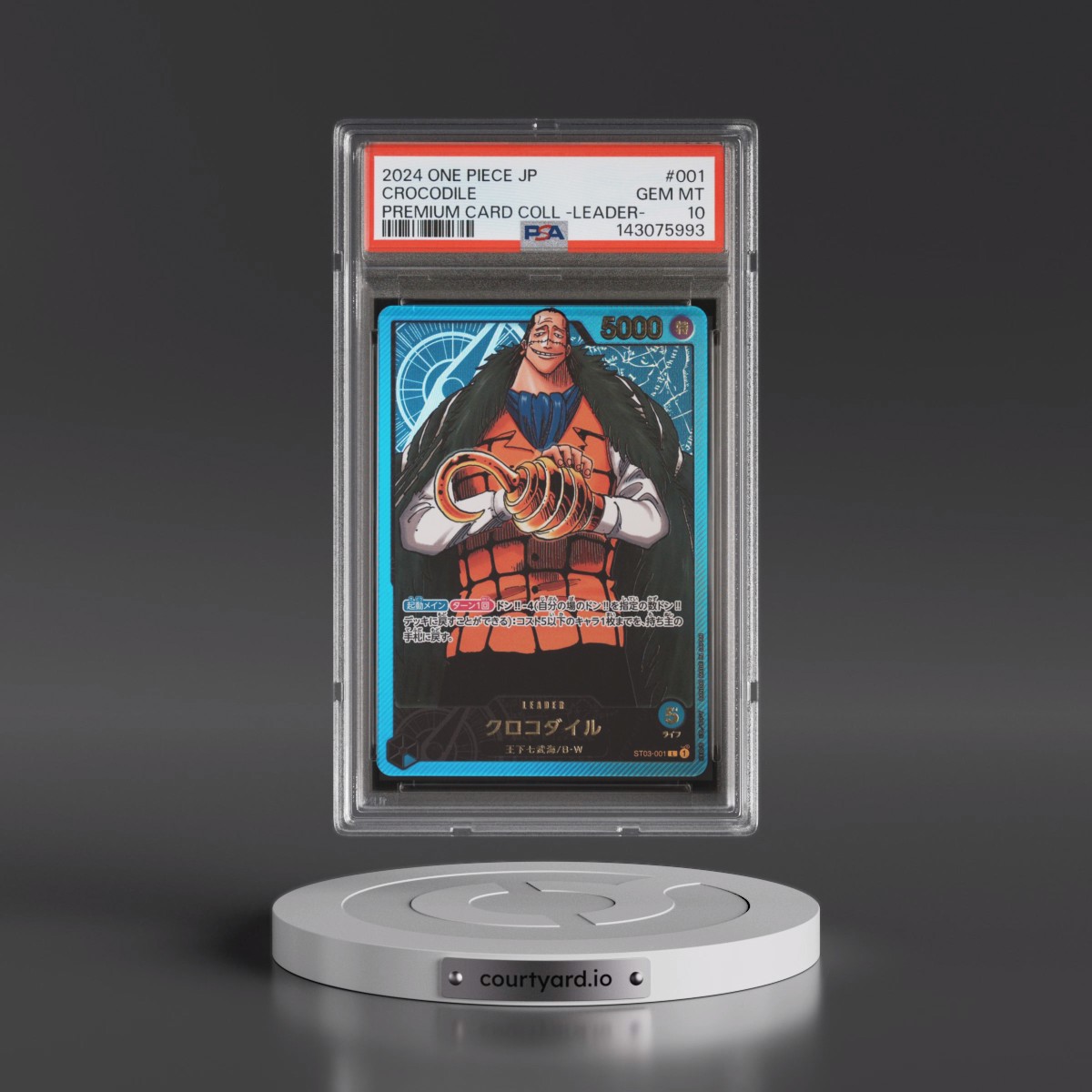 2024 One Piece Japanese Premium Card Collection -Leader Collection #001 Crocodile (PSA 10 GEM MINT)