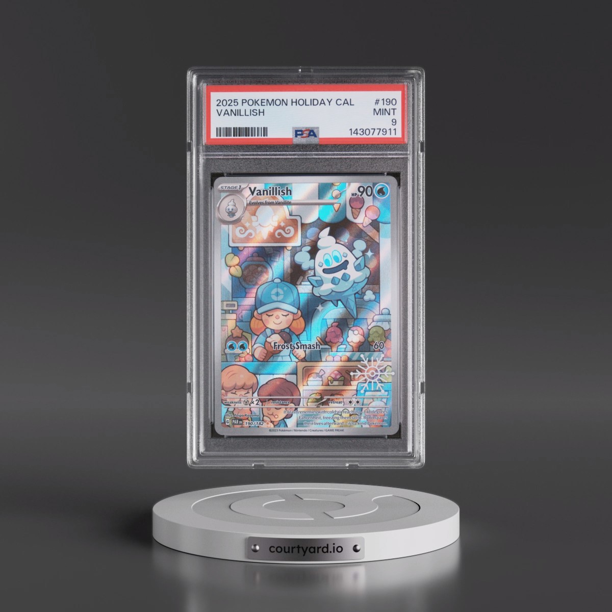 2025 Pokémon Holiday Calendar #190 Vanillish (PSA 9 MINT)