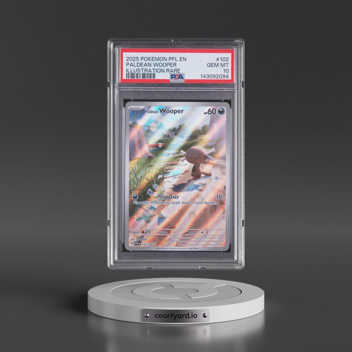 2025 Pokémon Pfl EN-Phantasmal Flames #102 Paldean Wooper - Illustration Rare (PSA 10 GEM MINT)
