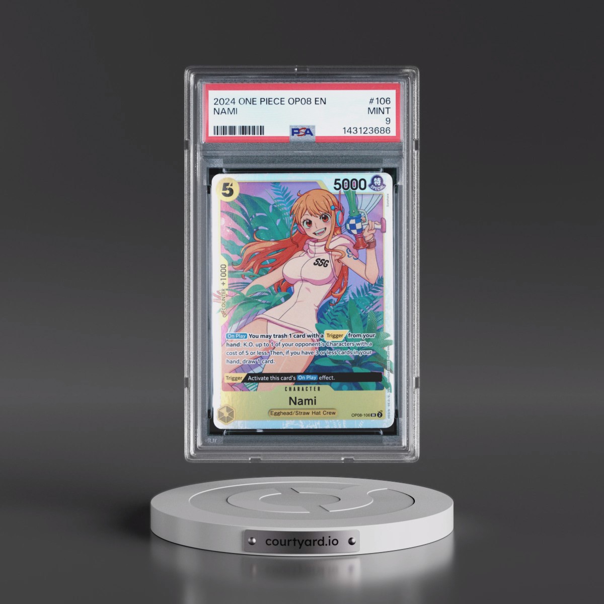 2024 One Piece OP08-Two Legends #106 Nami (PSA 9 MINT)