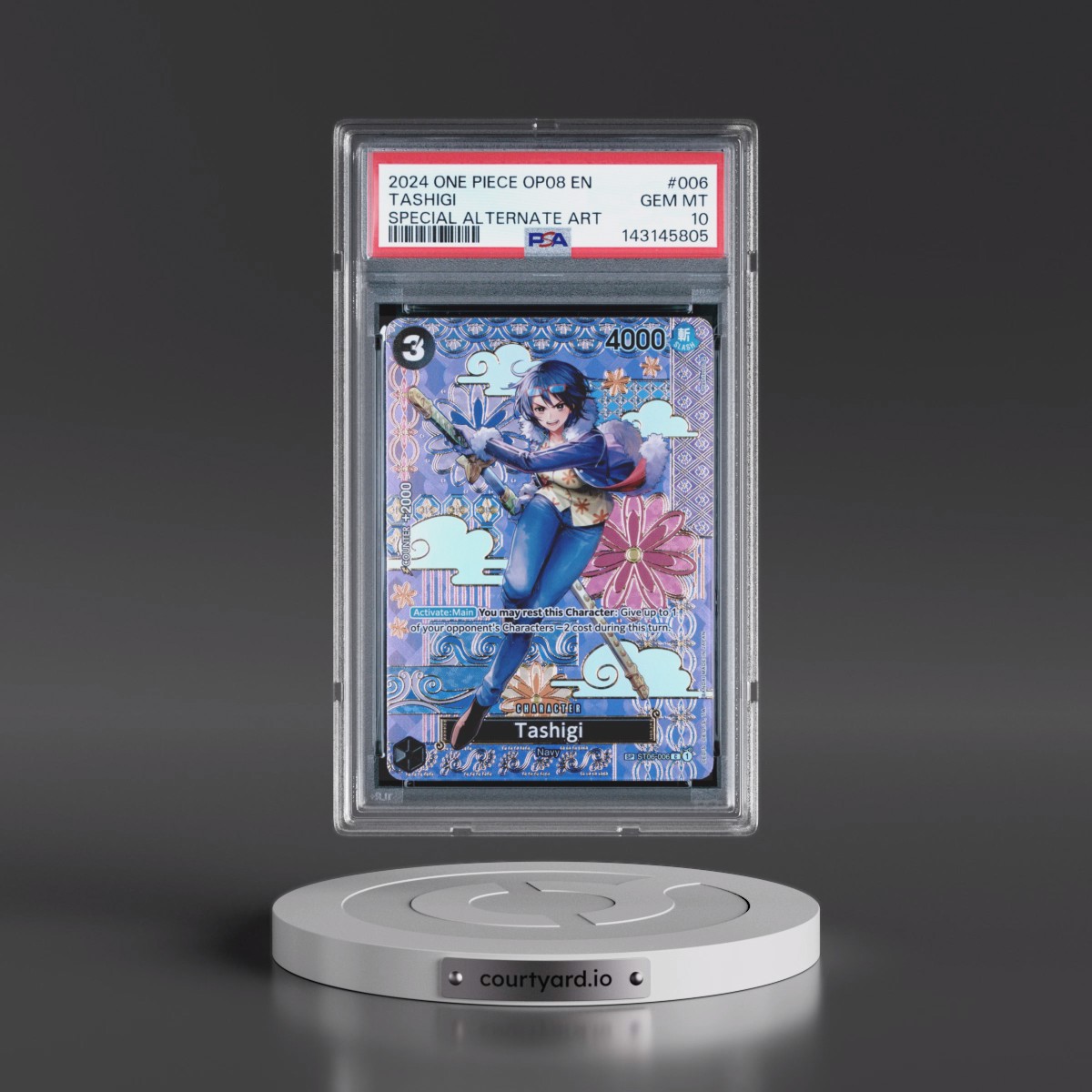 2024 One Piece OP08-Two Legends #006 Tashigi - Special Alternate Art (PSA 10 GEM MINT)