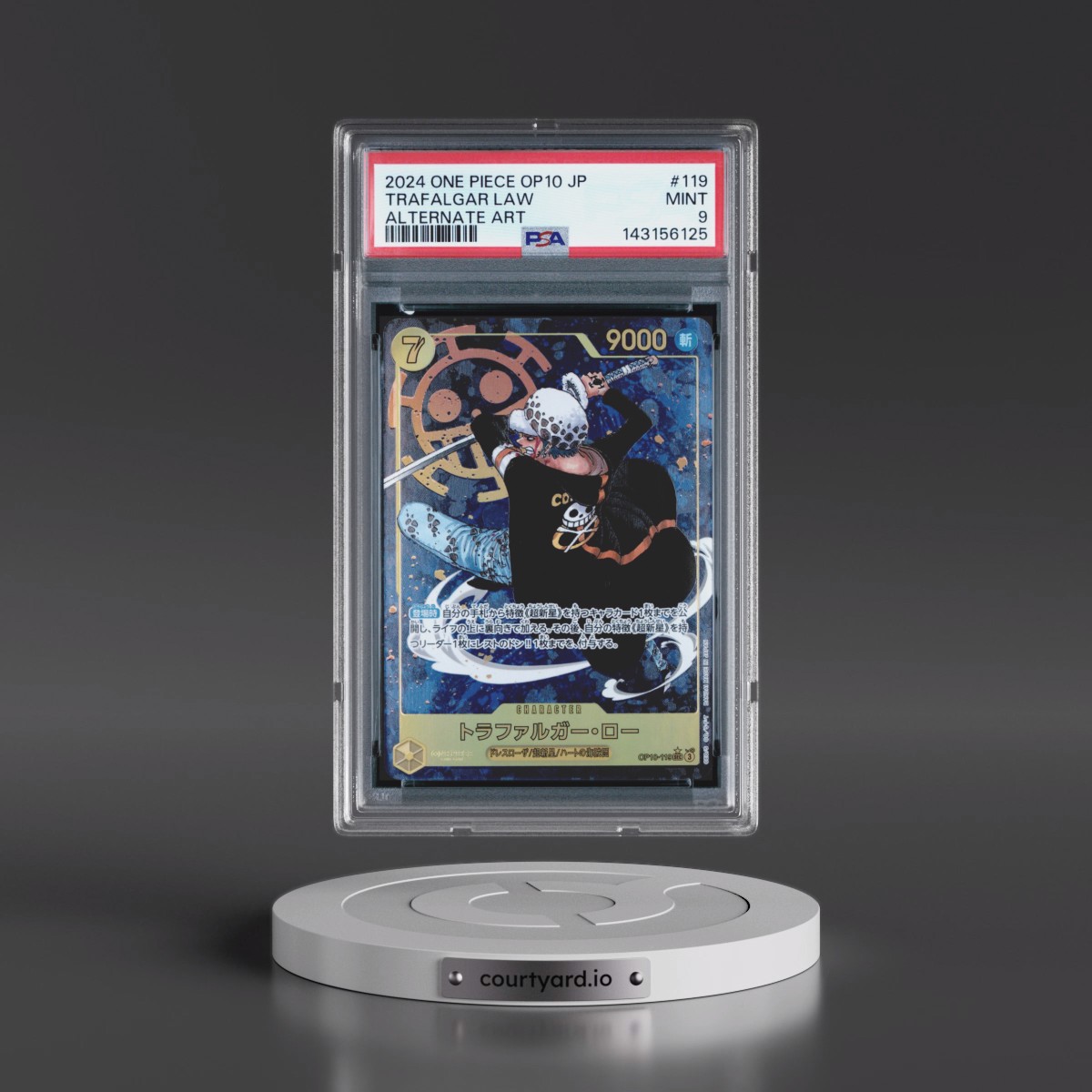 2024 One Piece Japanese OP10-Royal Blood #119 Trafalgar Law - Alternate Art (PSA 9 MINT)