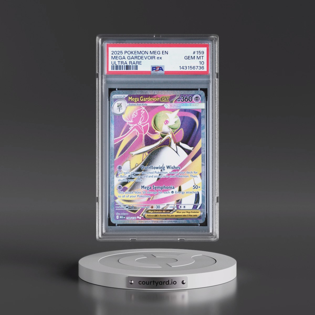 2025 Pokémon Meg EN-Mega Evolution Mega Gardevoir EX - Holo Ultra Rare #159 PSA 10