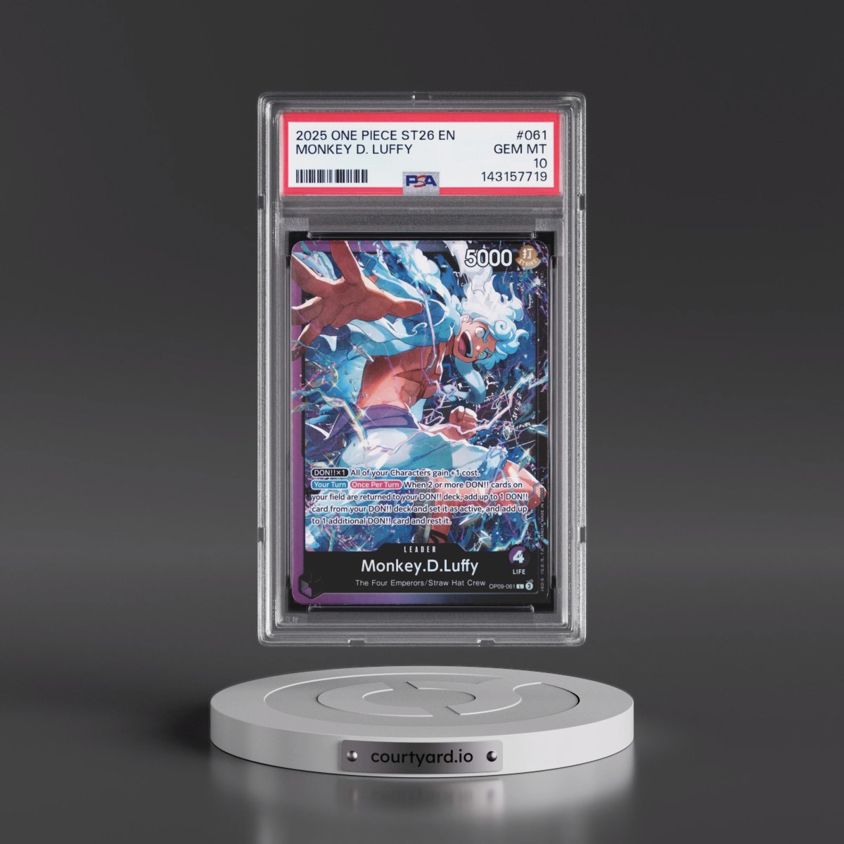 2025 One Piece Starter Deck ST26-Purple/Black Monkey D. Luffy #061 Monkey D. Luffy (PSA 10 GEM MINT)