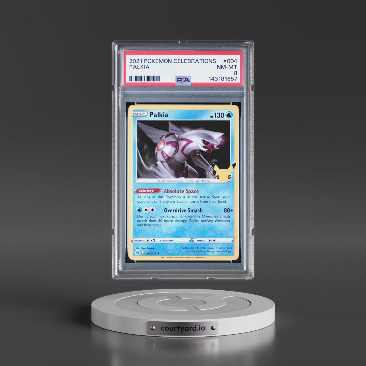2021 Pokémon Celebrations #004 Palkia (PSA 8 NM-MT)