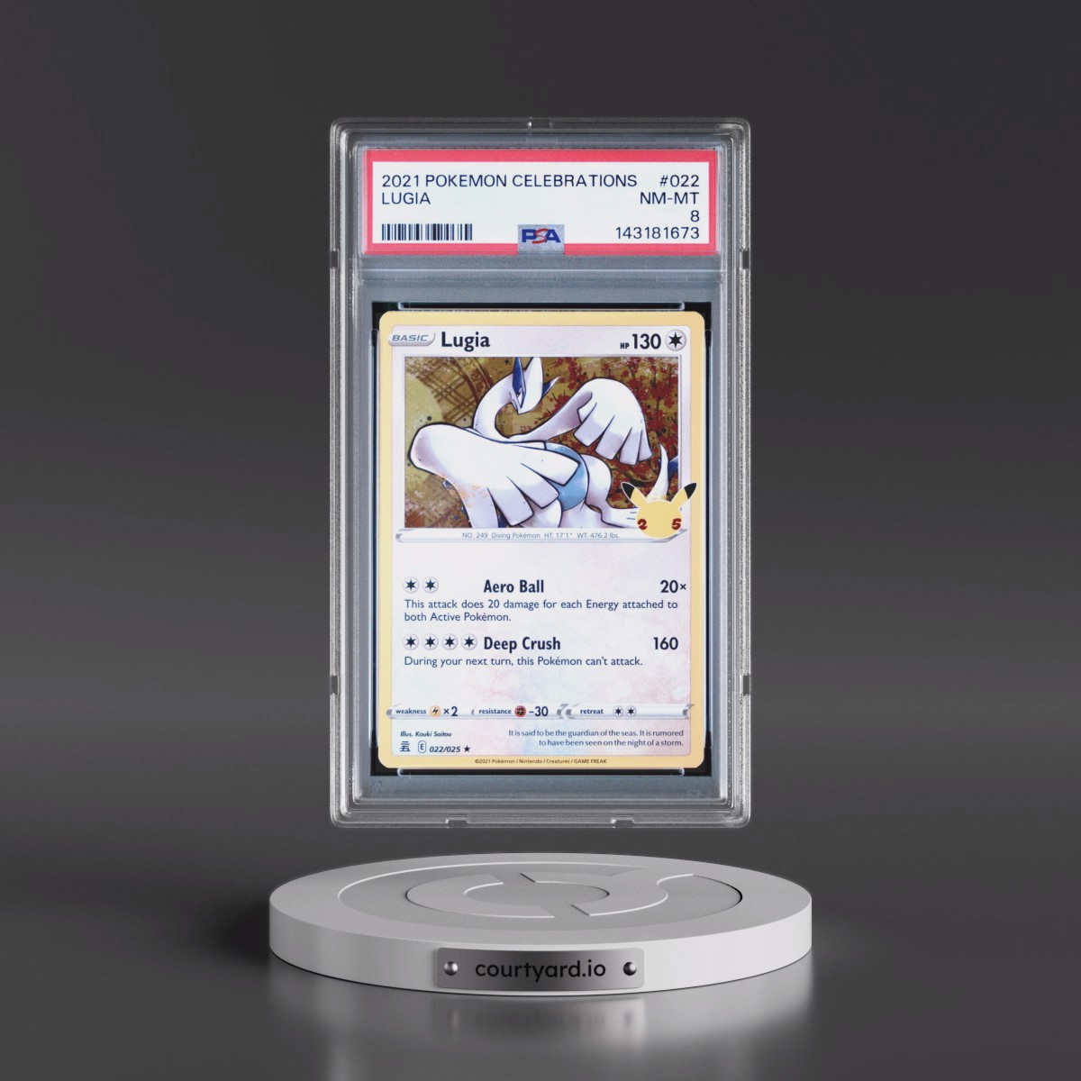2021 Pokémon Celebrations #022 Lugia (PSA 8 NM-MT)