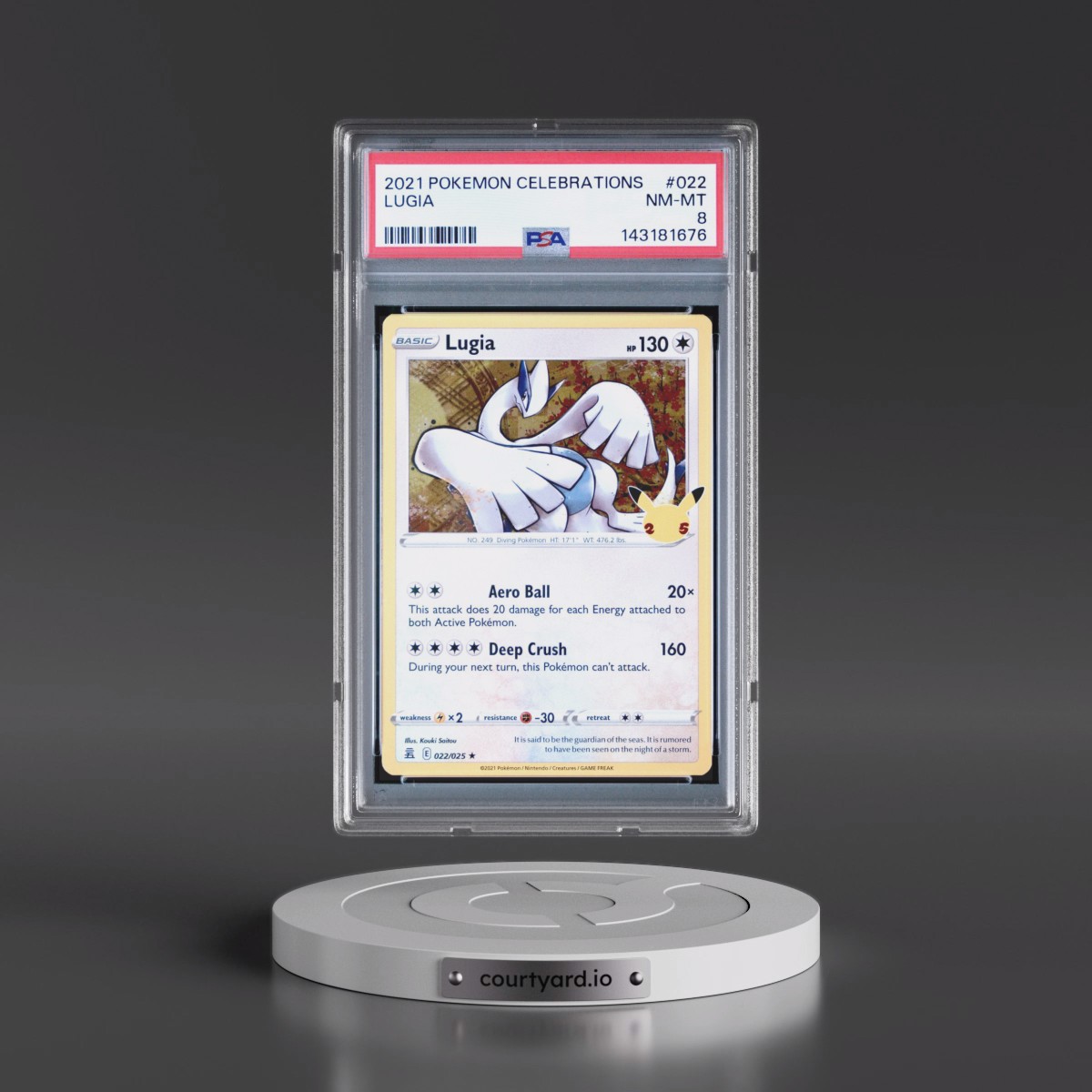 2021 Pokémon Celebrations #022 Lugia (PSA 8 NM-MT)