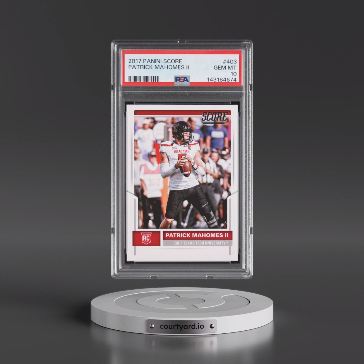 2017 Panini Score #403 Patrick Mahomes II (PSA 10 GEM MINT)
