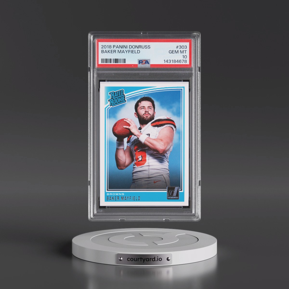 2018 Panini Donruss #303 Baker Mayfield (PSA 10 GEM MINT)