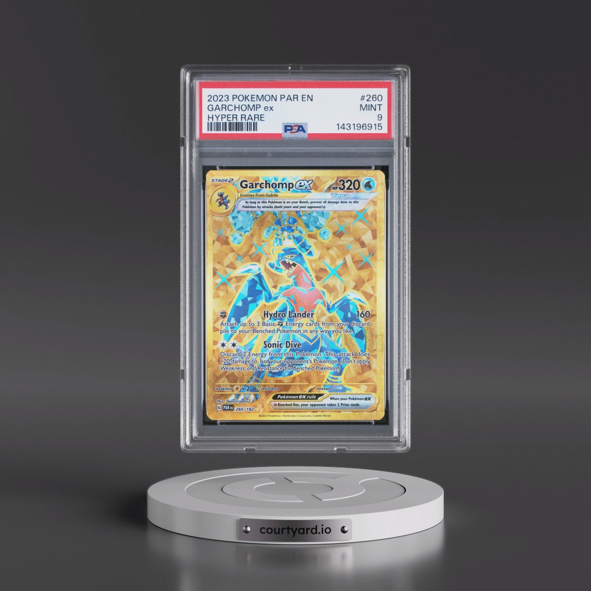 2023 Pokémon Par EN-Paradox Rift #260 Garchomp EX - Holo Hyper Rare (PSA 9 MINT)