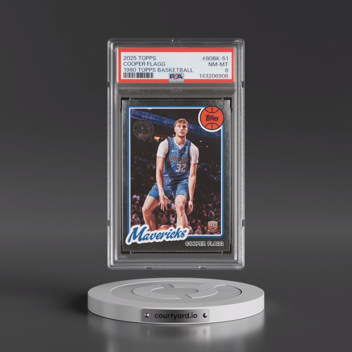 2025 Topps 1980-81 Topps Basketball #80BK-51 Cooper Flagg (PSA 8 NM-MT)