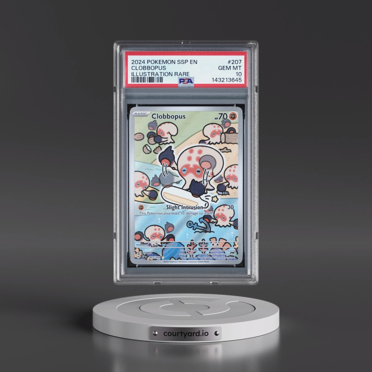 2024 Pokémon Ssp EN-Surging Sparks Clobbopus - Illustration Rare #207 PSA 10