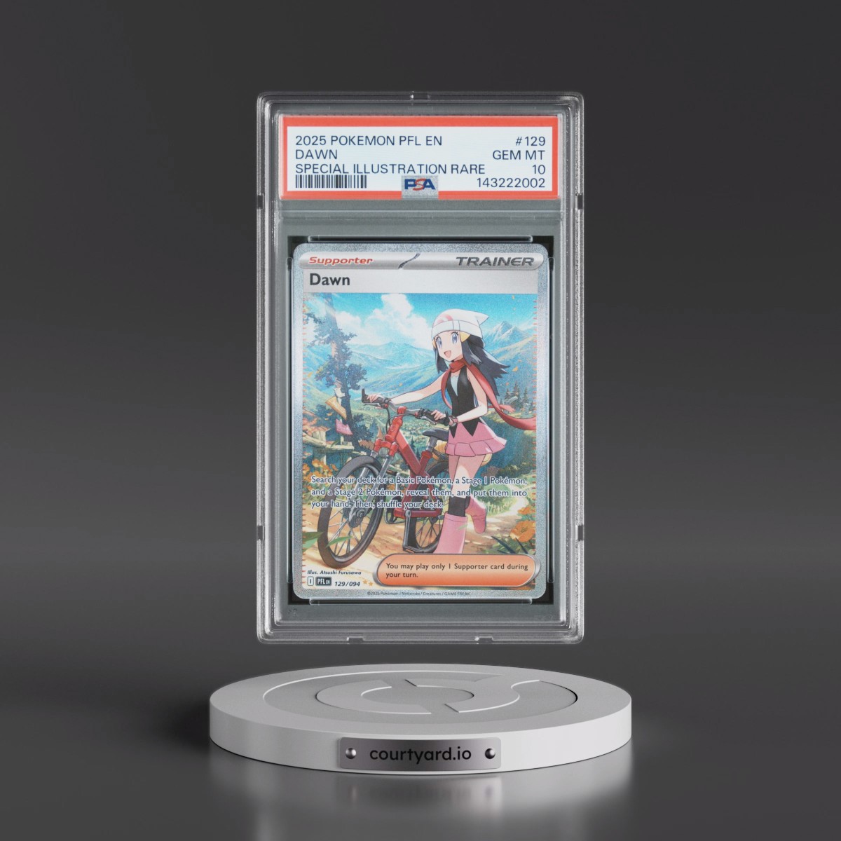 2025 Pokémon Pfl EN-Phantasmal Flames #129 Dawn - Special Illustration Rare (PSA 10 GEM MINT)