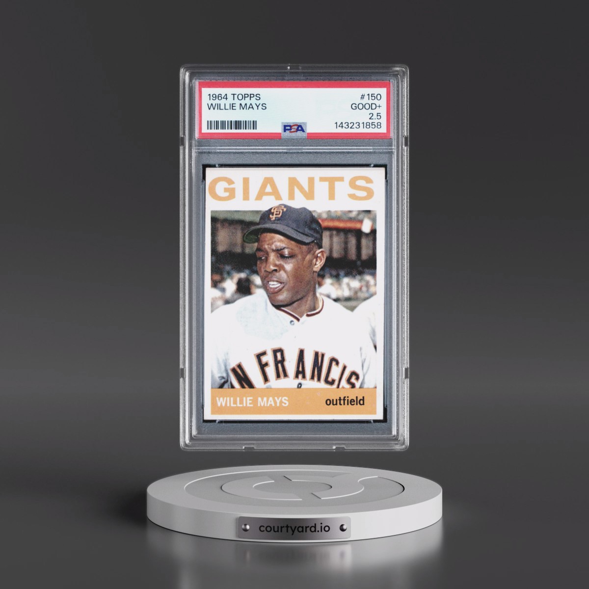 1964 Topps #150 Willie Mays (PSA 2.5 GOOD+)