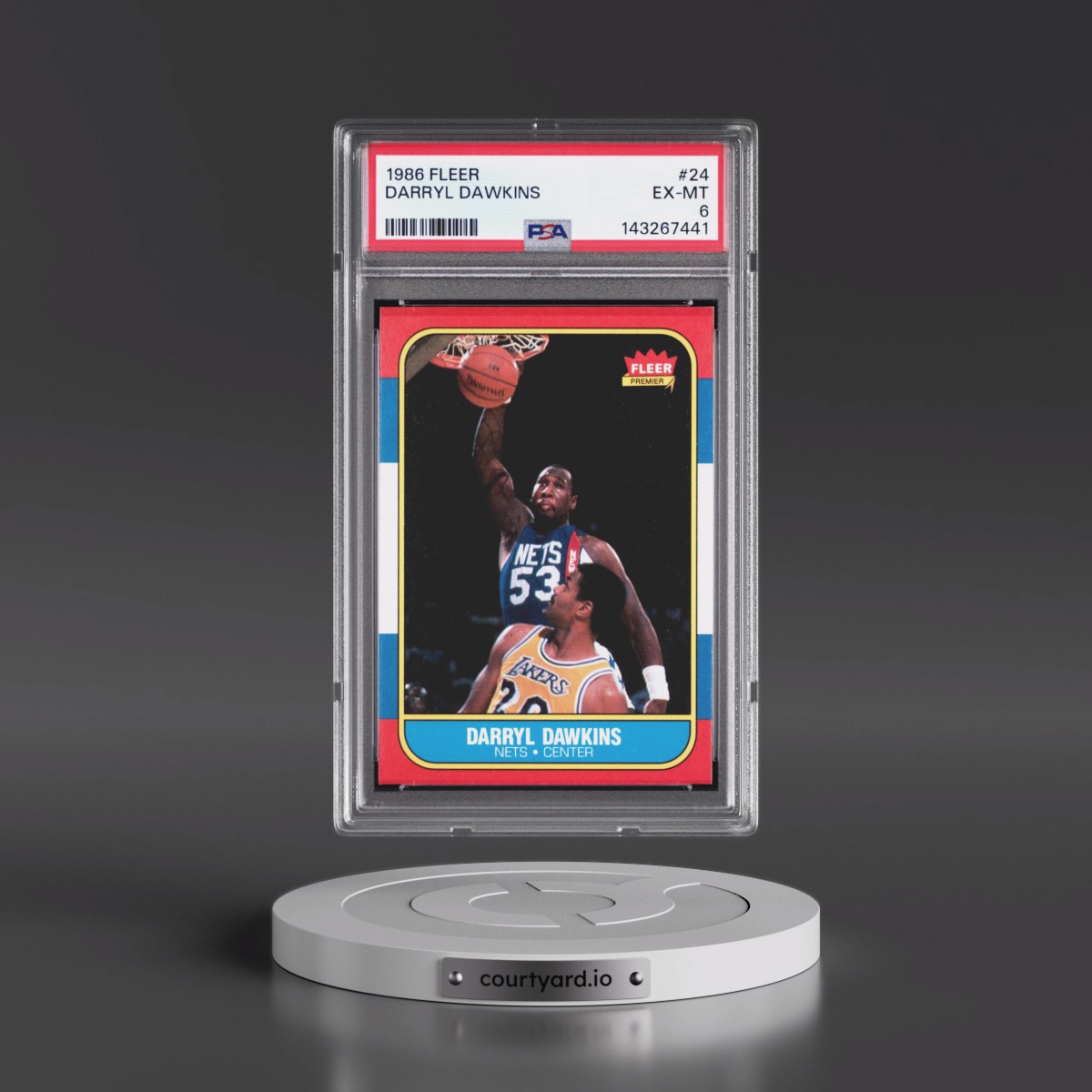 1986 Fleer Darryl Dawkins #24 PSA 6