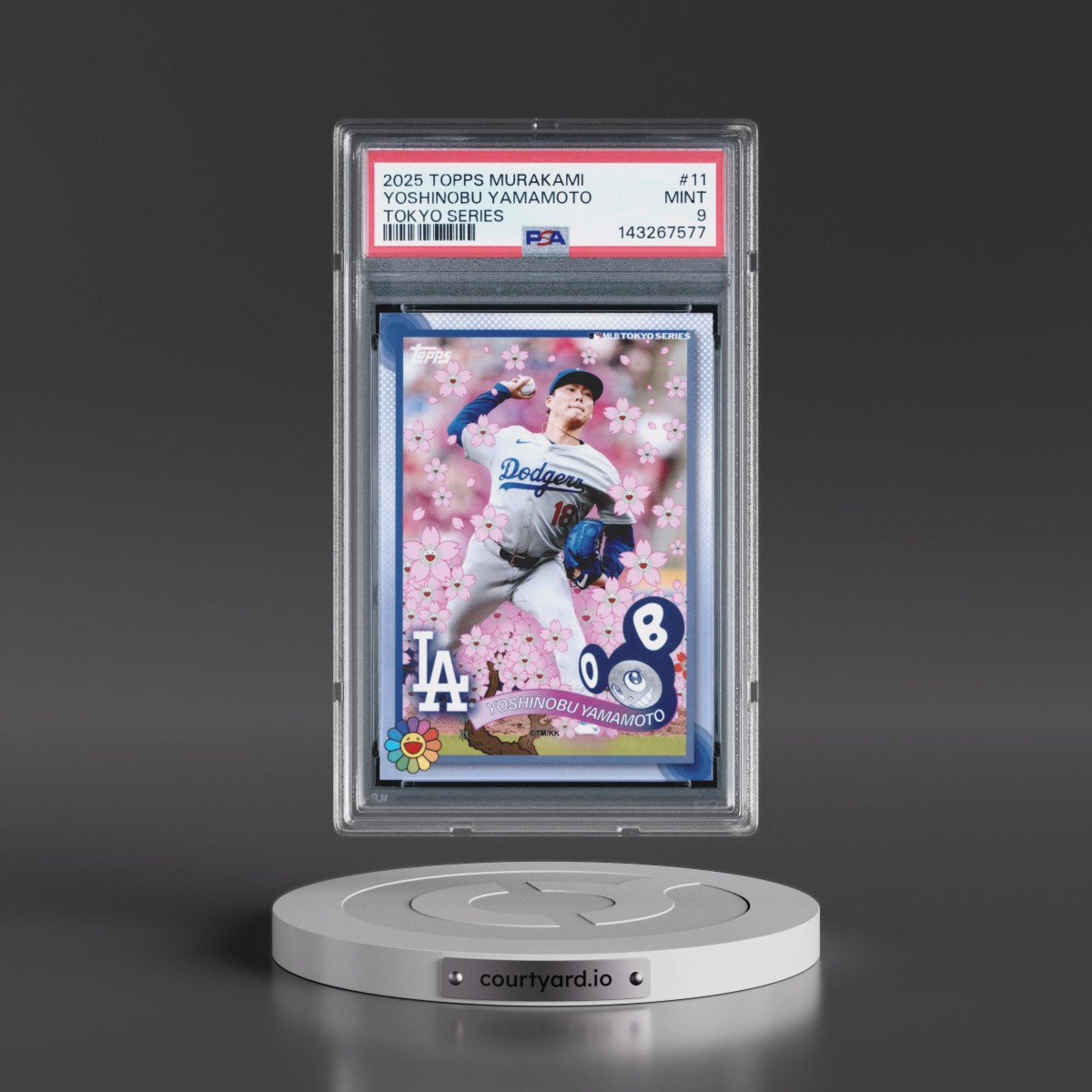 2025 Topps Takashi Murakami + MLB World Tour Tokyo Series #11 Yoshinobu Yamamoto (PSA 9 MINT)