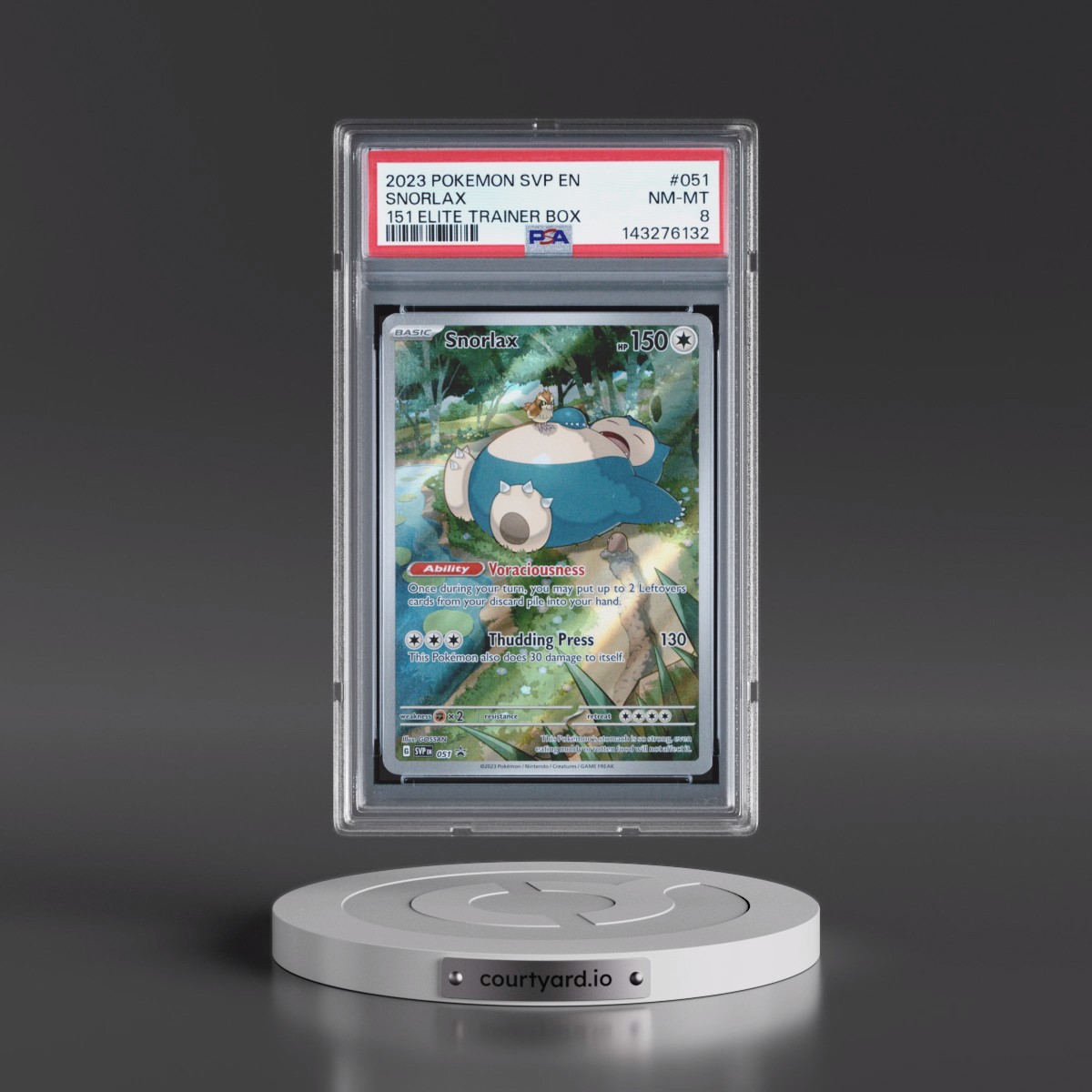 2023 Pokémon Svp EN-SV Black Star Promo #051 Snorlax - 151 Elite Trainer Box (PSA 8 NM-MT)