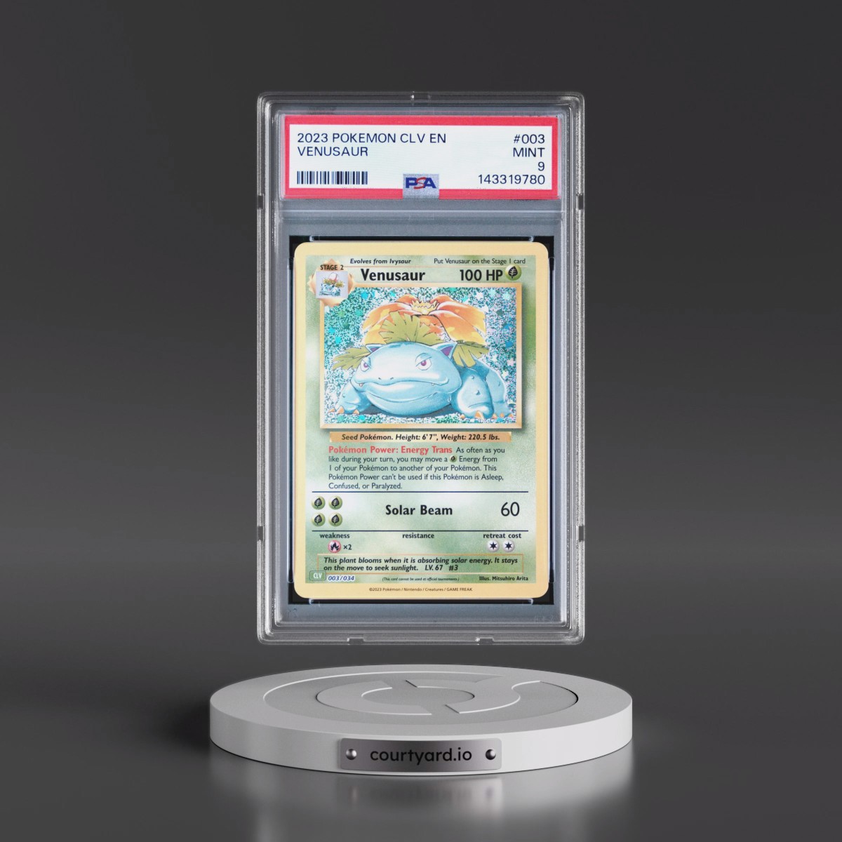 2023 Pokémon CLV-Trading Card Game Classic Venusaur & Lugia EX Deck #003 Venusaur (PSA 9 MINT)