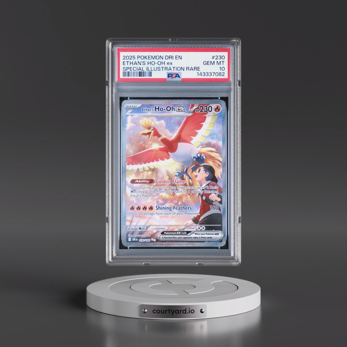 2025 Pokémon Dri EN-Destined Rivals #230 Ethan's HO-Oh EX - Holo Special Illustration Rare (PSA 10 GEM MINT)
