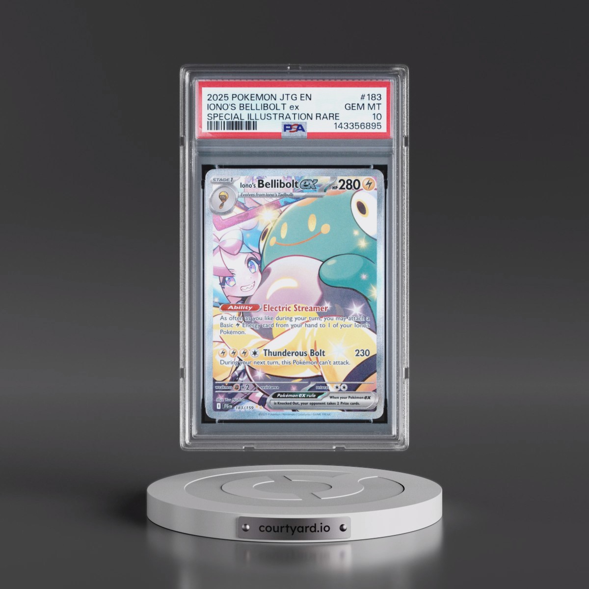 2025 Pokémon Jtg EN-Journey Together #183 Iono's Bellibolt EX - Holo Special Illustration Rare (PSA 10 GEM MINT)