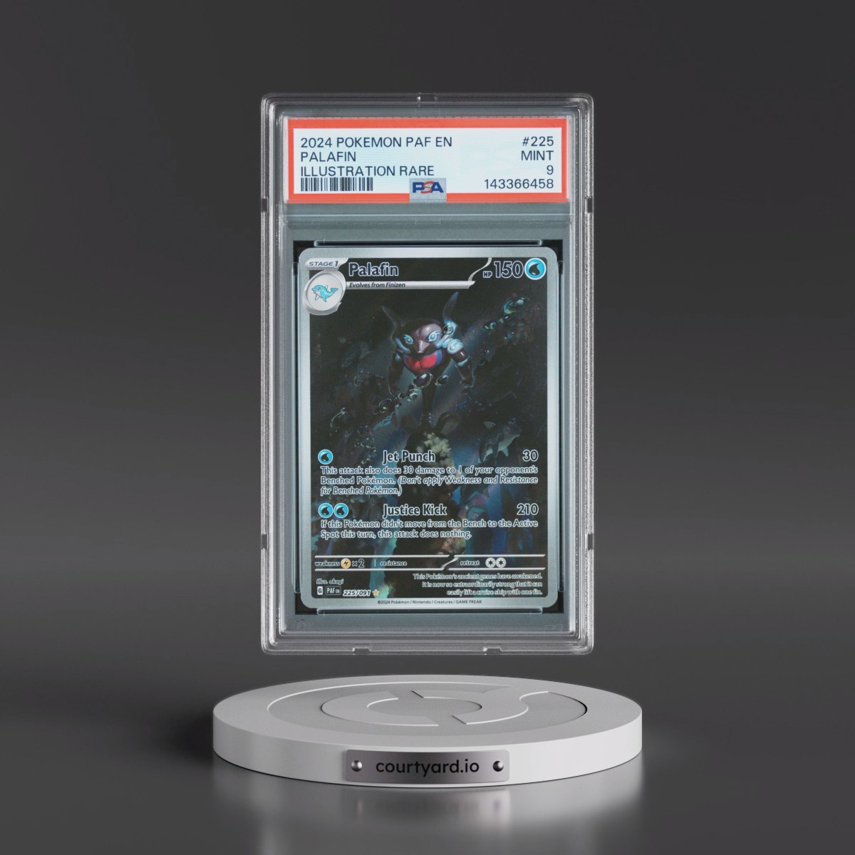 2024 Pokémon Paf EN-Paldean Fates #225 Palafin - Illustration Rare (PSA 9 MINT)
