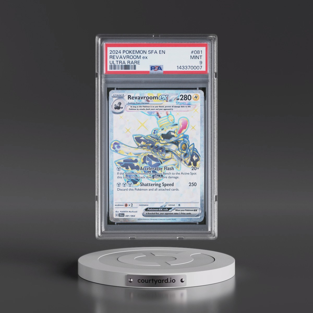 2024 Pokémon Sfa EN-Shrouded Fable #081 Revavroom EX - Holo Ultra Rare (PSA 9 MINT)