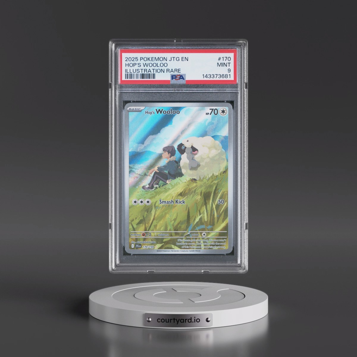 2025 Pokémon Jtg EN-Journey Together #170 Hop's Wooloo - Illustration Rare (PSA 9 MINT)