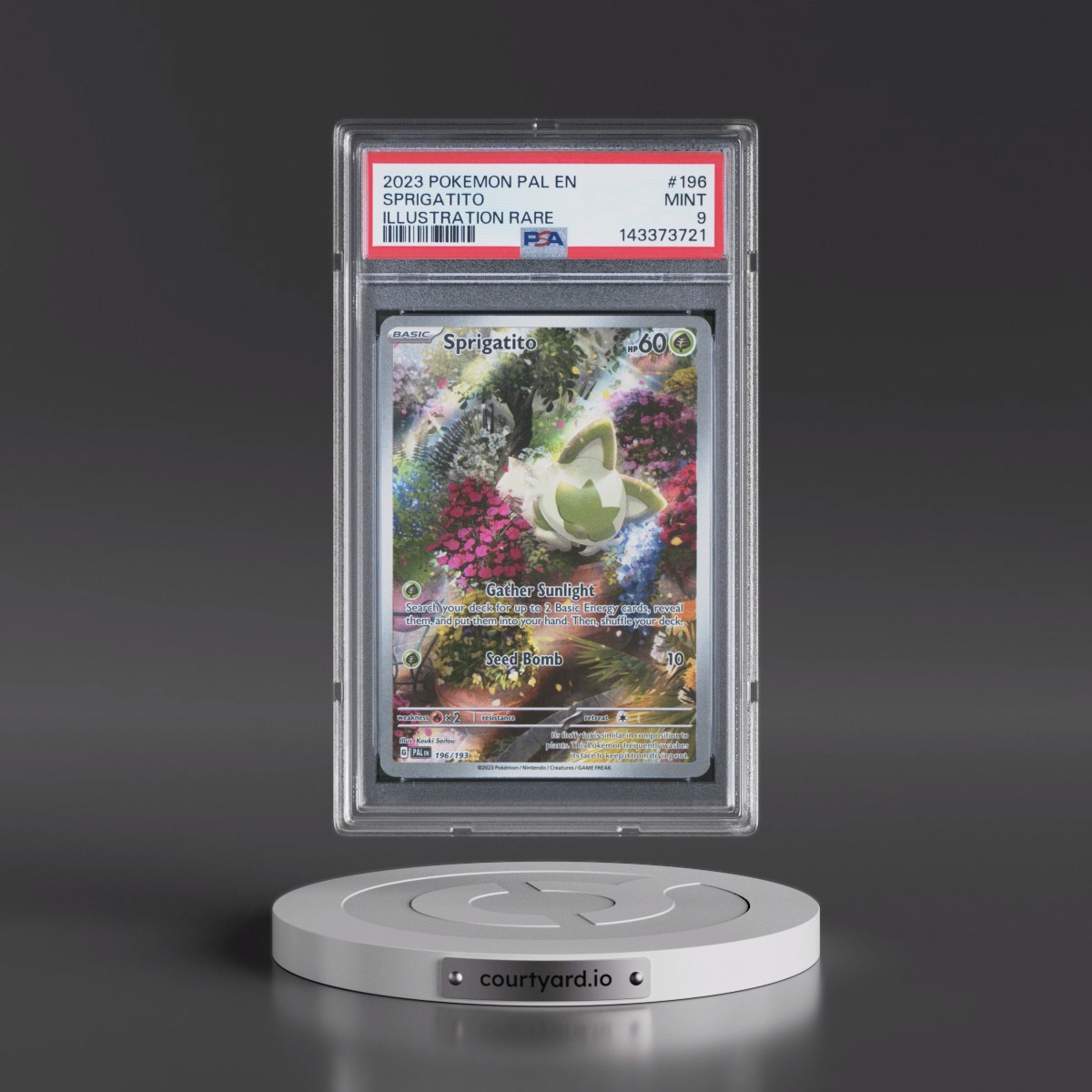 2023 Pokémon Pal EN-Paldea Evolved #196 Sprigatito - Illustration Rare (PSA 9 MINT)