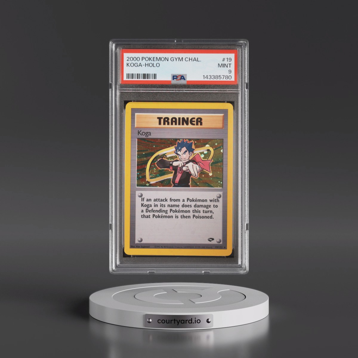 2000 Pokémon Gym Challenge #19 Koga - Holo (PSA 9 MINT)