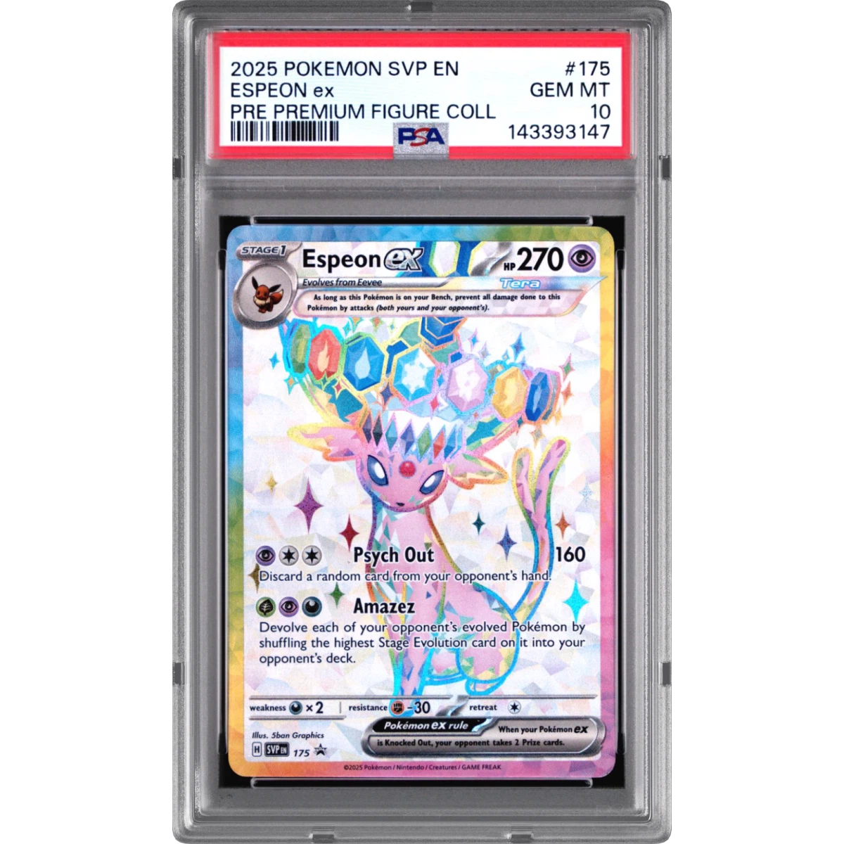 Pokémon Svp Black Star Espeon Premium Figure Collection