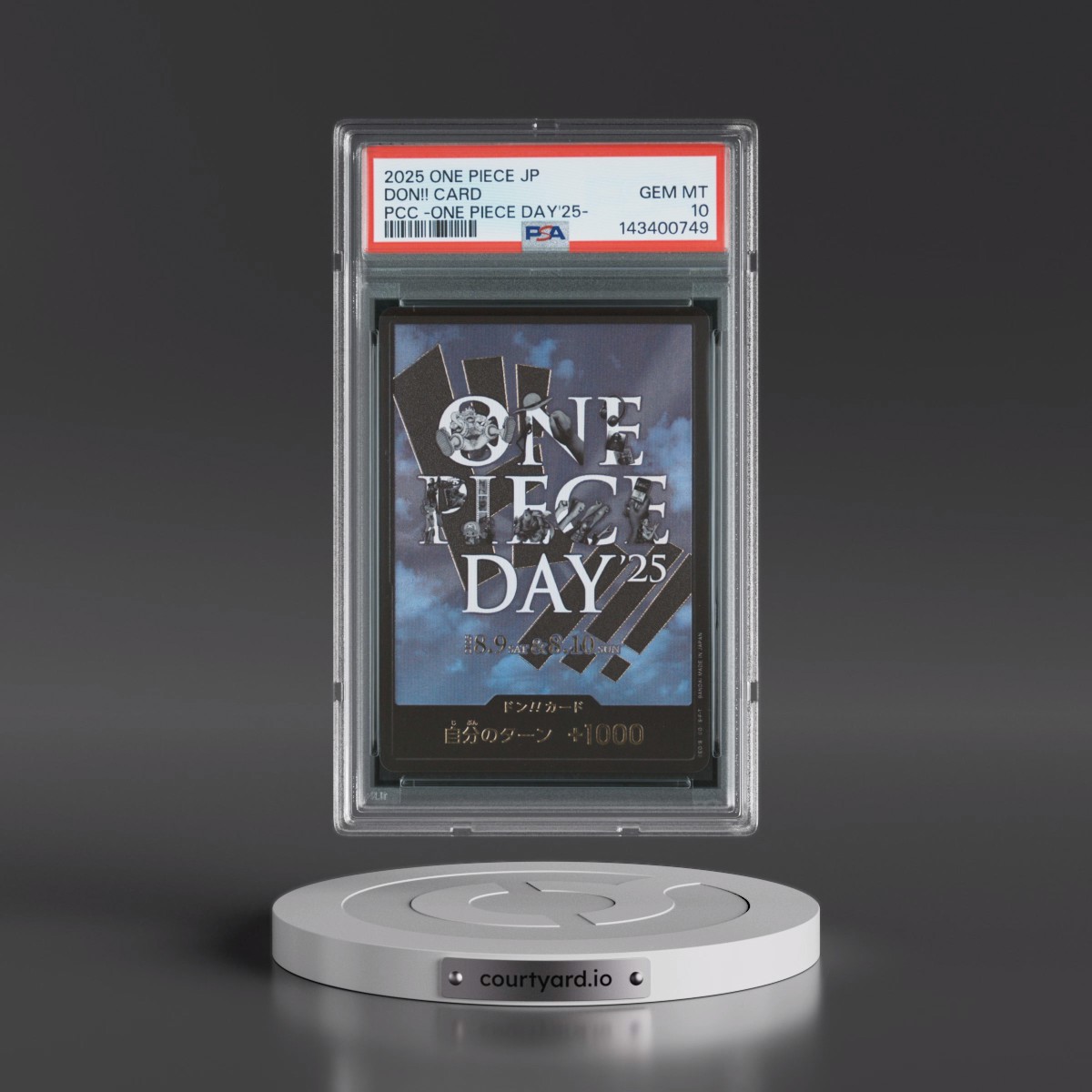 2025 One Piece Japanese Premium Card Collection -One Piece Day'25 Don!! Card PSA 10