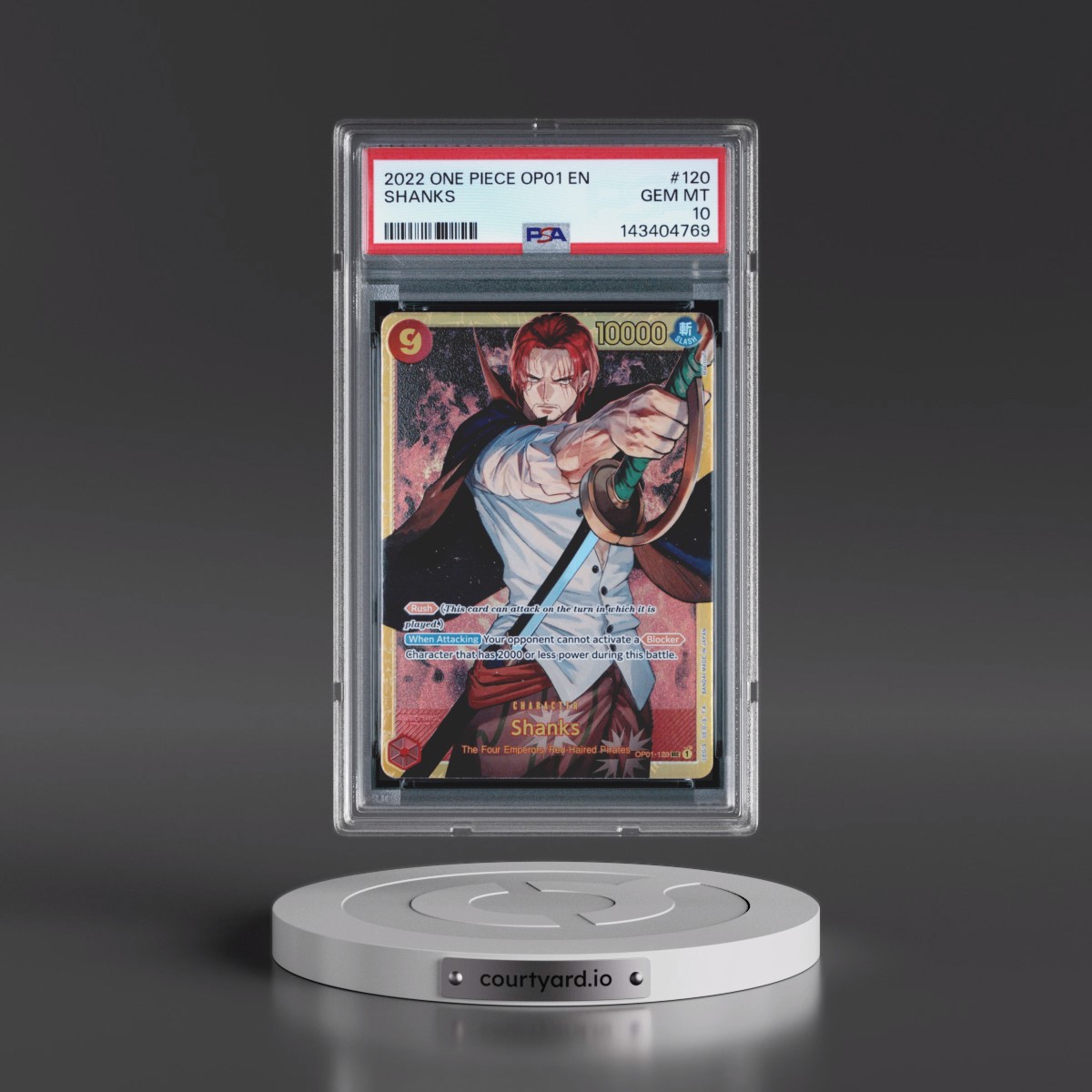 2022 One Piece OP01-Romance Dawn #120 Shanks (PSA 10 GEM MINT)