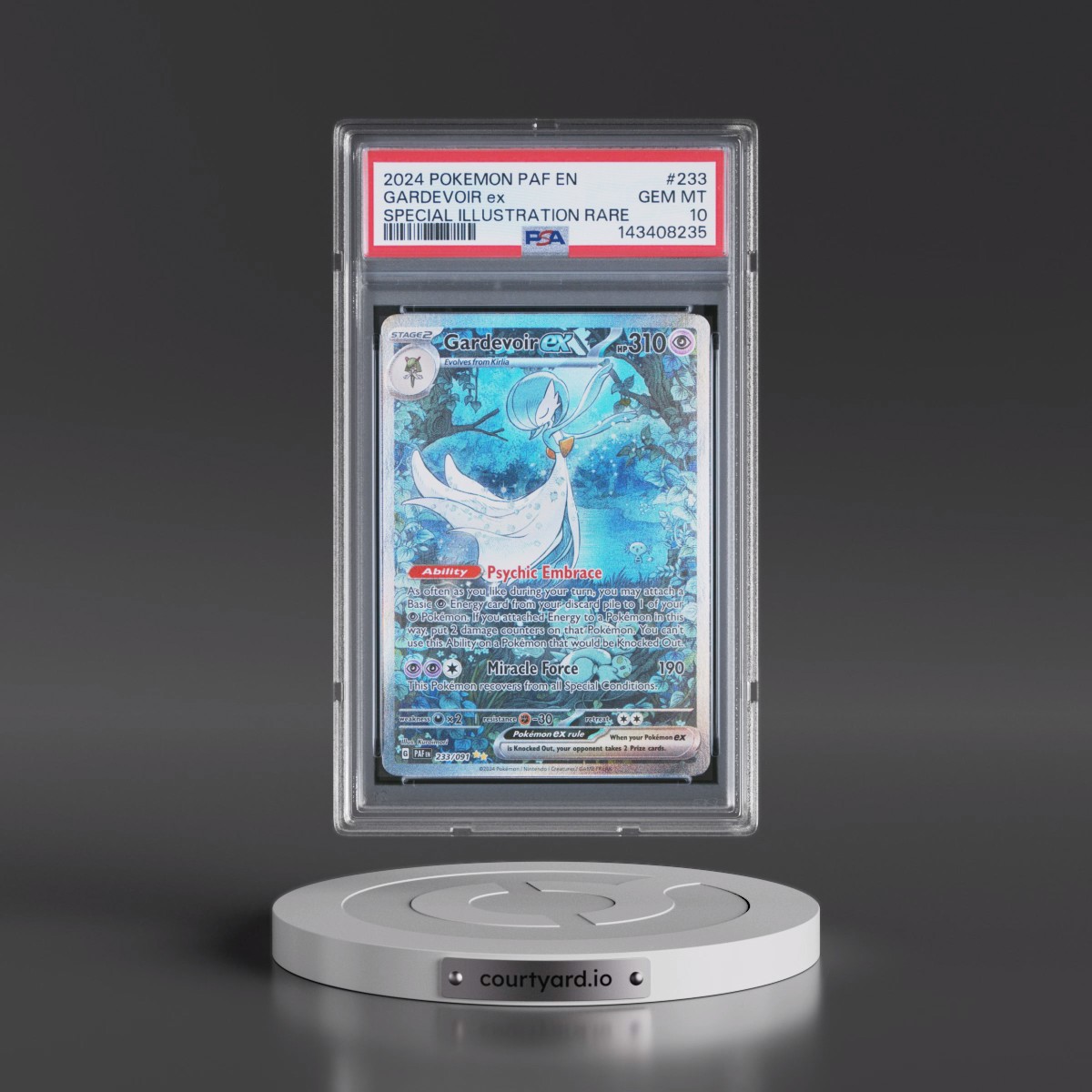 2024 Pokémon Paf EN-Paldean Fates #233 Gardevoir EX - Holo Special Illustration Rare (PSA 10 GEM MINT)
