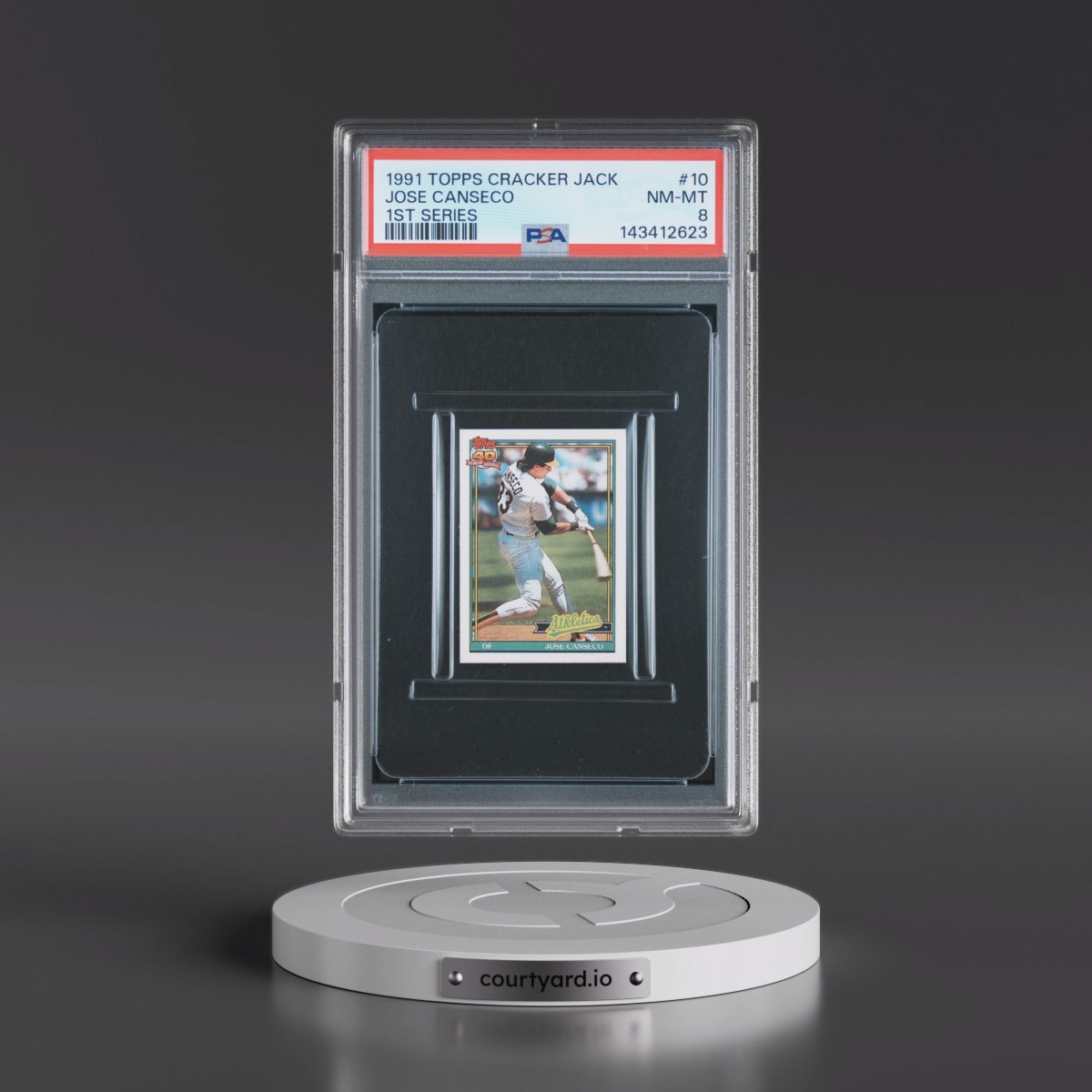 1991 Topps Cracker Jack Series 1 #10 Jose Canseco (PSA 8 NM-MT)