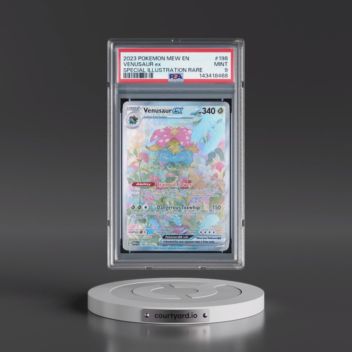 2023 Pokémon Mew EN-151 #198 Venusaur EX - Holo Special Illustration Rare (PSA 9 MINT)