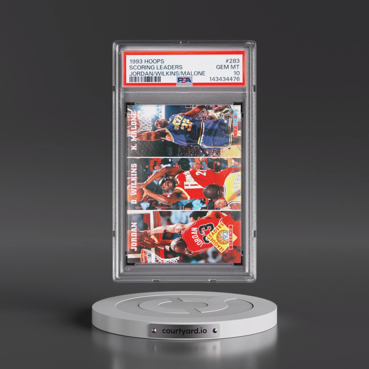 1993 Hoops #283 Scoring Leaders - Jordan/Wilkins/Malone (PSA 10 GEM MINT)